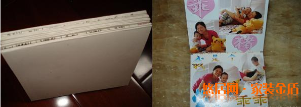 月餅盒、舊臺(tái)歷制作相冊(cè)
